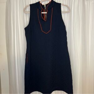 NWT! Crown & Ivy Navy Dress with Orange Trim